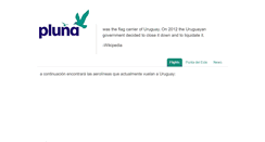 Desktop Screenshot of pluna.com.uy